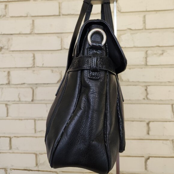 Euc Coach Taylor Black Saffiano Leather Shoulder Bag Purse - Picture 7 of 13